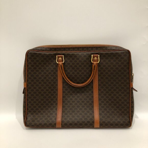 Celine Brown Macadam Bag Sku#85473 (one corner minor crack, rubbing) - Picture 2 of 16